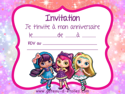 Carte d'invitation gratuite anniversaire fille