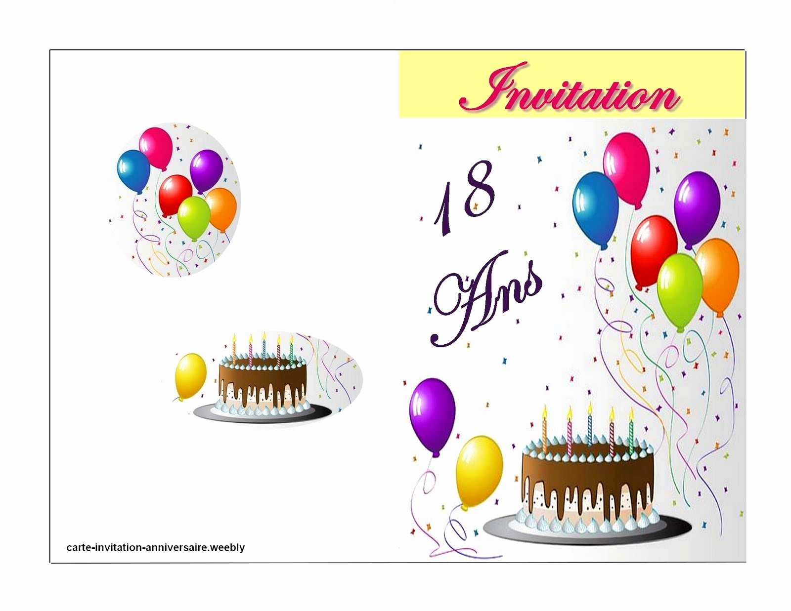 Jolie carte pour invitation anniversaire
