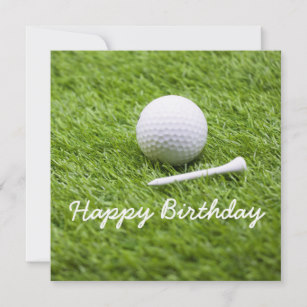 Carte anniversaire sur le golf