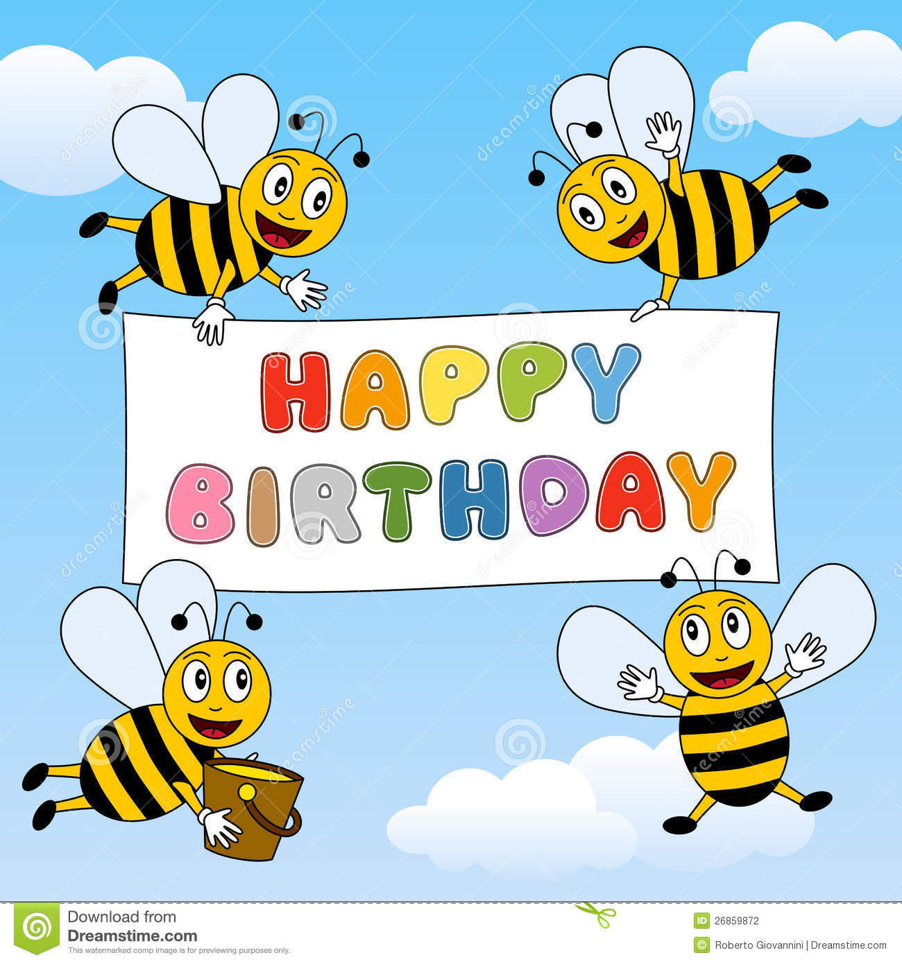Carte anniversaire abeille gratuite