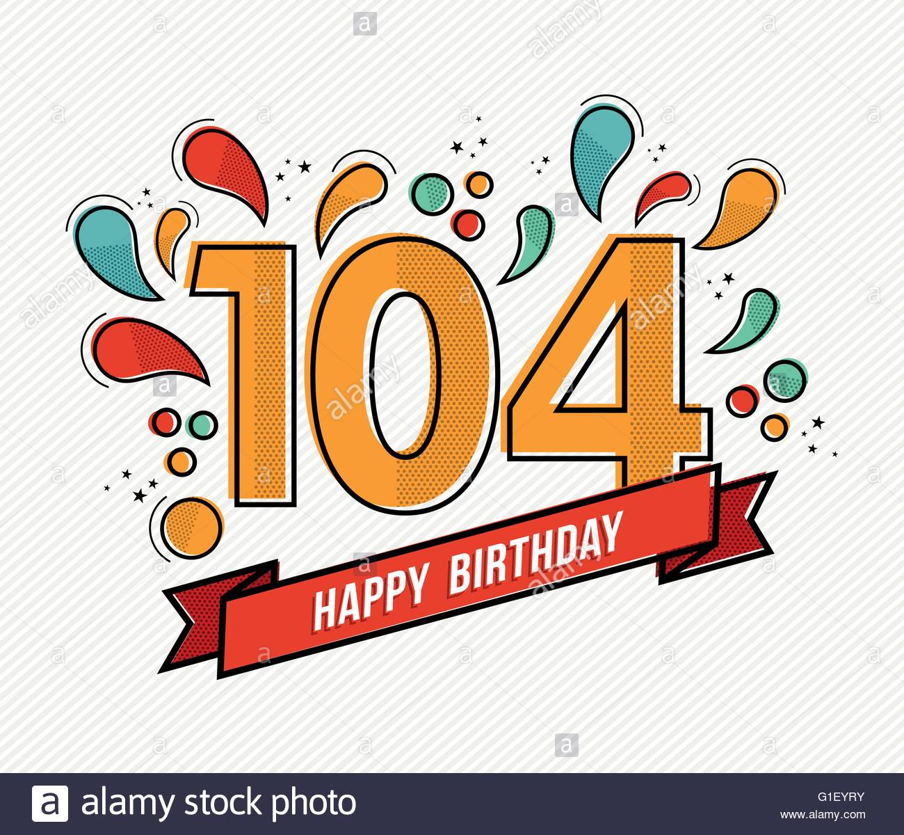 Carte anniversaire 104 ans
