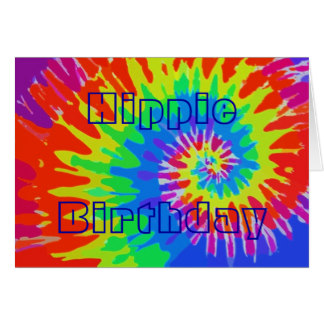 Carte anniversaire hippie gratuite