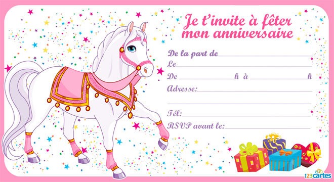 Carte anniversaire fille princesse gratuit