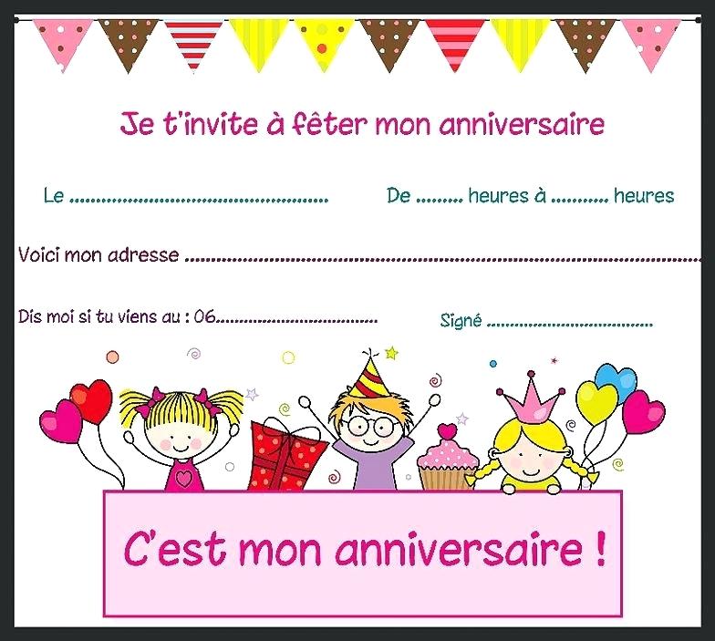 Carte invitation anniversaire garçon 4 ans imprimer
