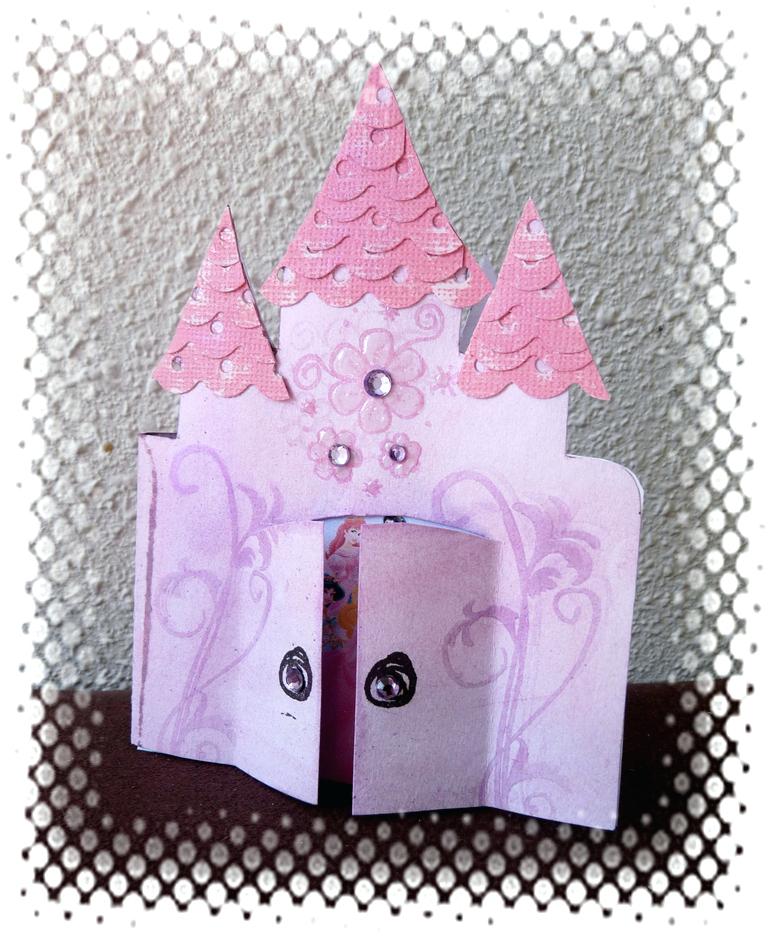 Chateau princesse carte anniversaire