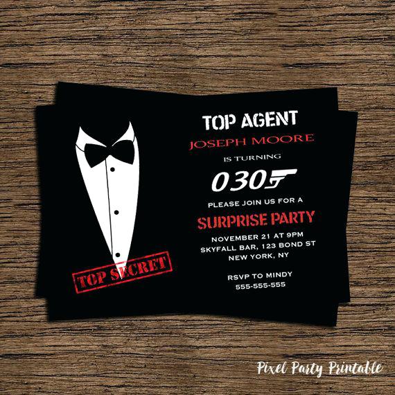 Carte anniversaire agent 007