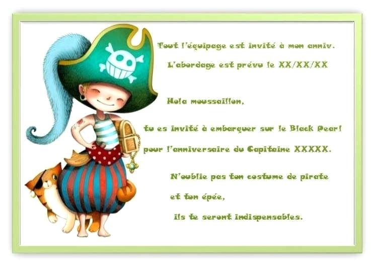 Modele carte invitation anniversaire pirate