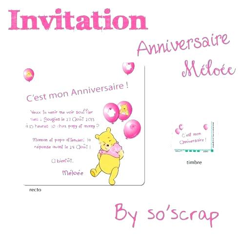 Message invitation anniversaire enfant