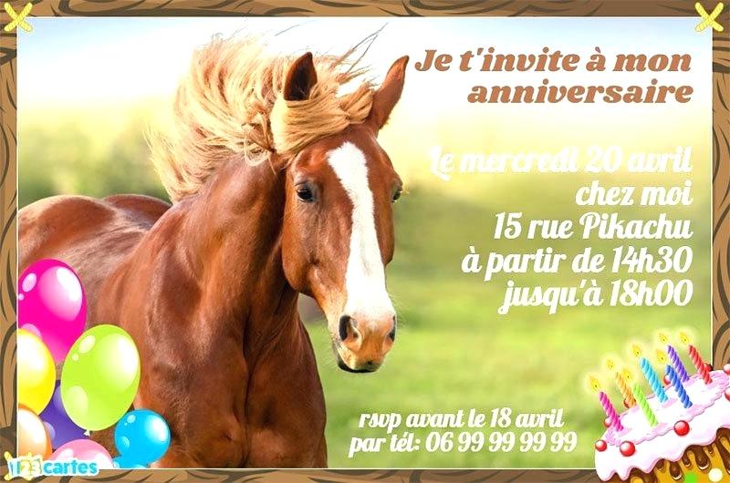 Photo carte anniversaire cheval