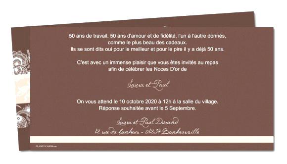 Carte invitation anniversaire chocolat