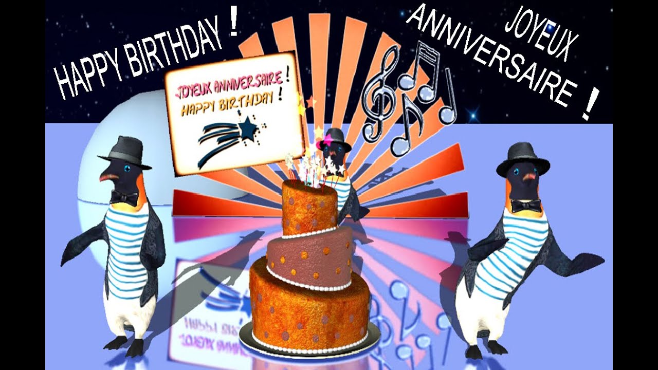 Carte anniversaire humoristique pingouin