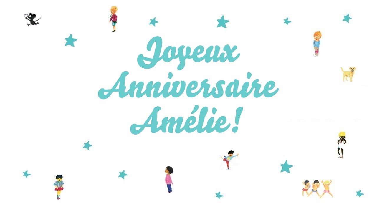 Carte joyeux anniversaire amélie