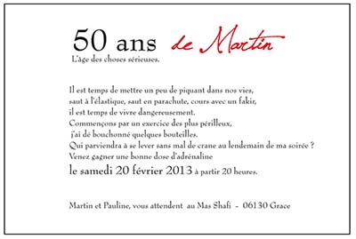 Modele carte invitation anniversaire 50 ans de mariage