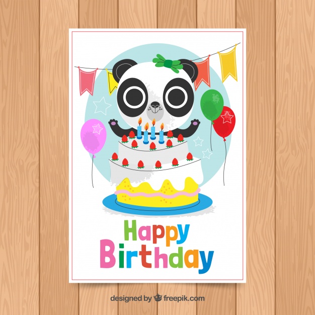 Carte anniversaire gratuite panda
