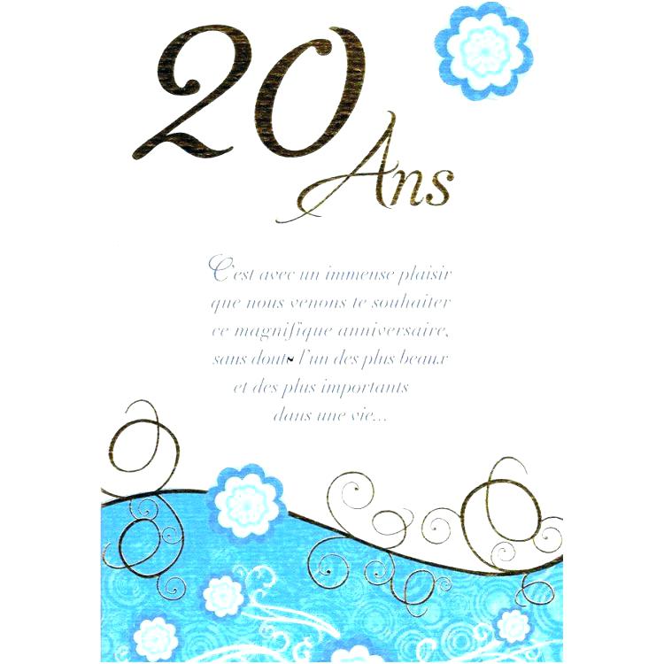 Idée carte invitation anniversaire 20