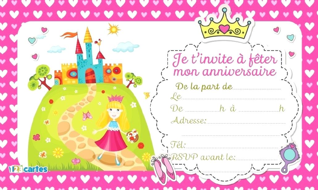 Carte invitation anniversaire filles