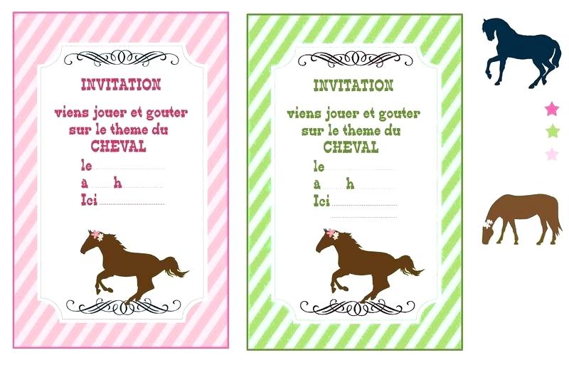 Carte invitation anniversaire cheval gratuite