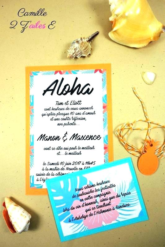 Texte invitation anniversaire hawai