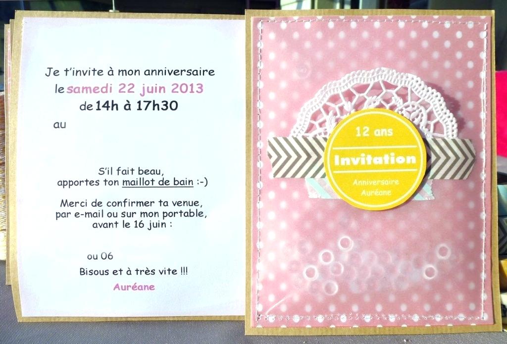 Texte carte invitation anniversaire 5 ans