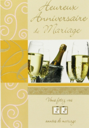 Carte joyeux anniversaire avec champagne