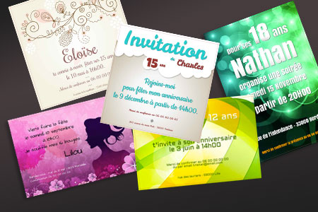 Carte invitation anniversaire gratuite adolescent a imprimer