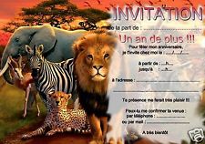 Carte invitation anniversaire tigre