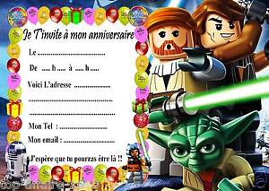 Carte invitation lego anniversaire