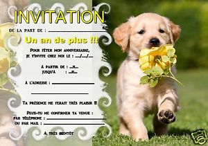 Carte invitation animaux anniversaire