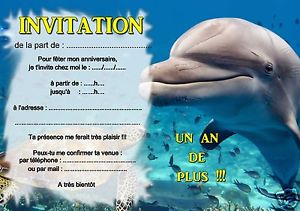 Carte anniversaire dauphins