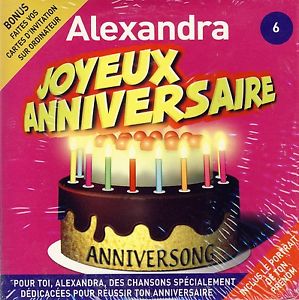 Carte joyeux anniversaire alexandra