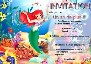 Carte d'invitation anniversaire sirene