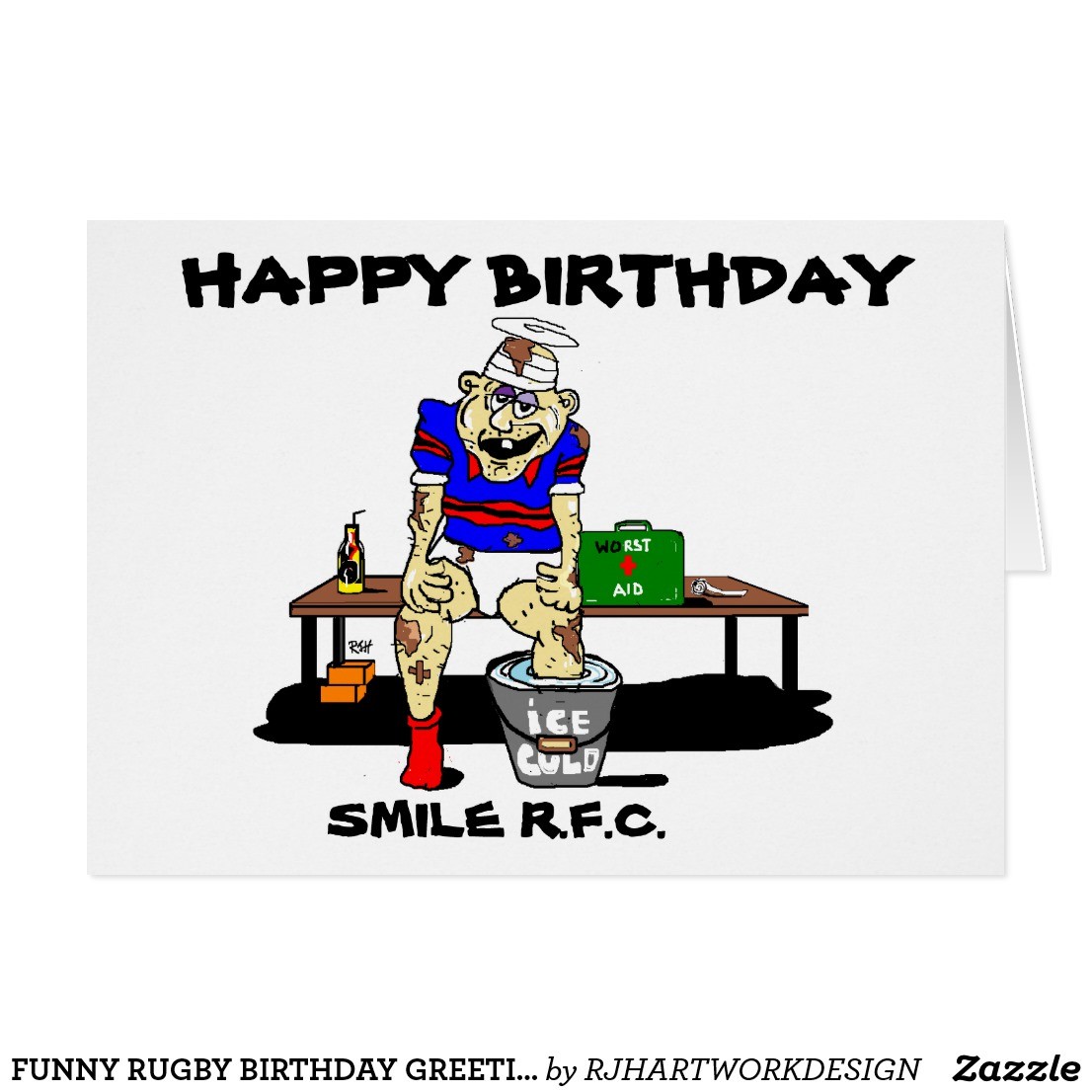Carte anniversaire homme rugby