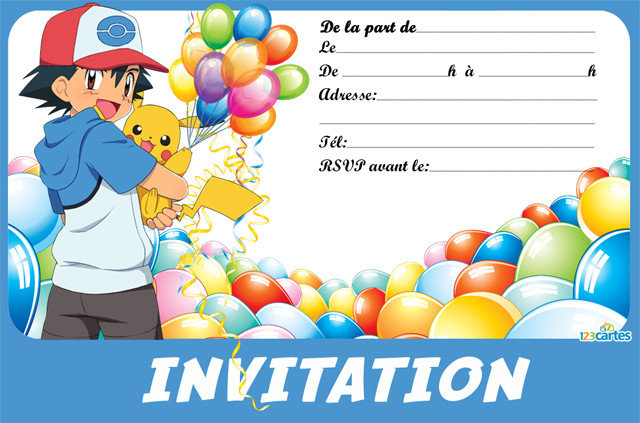 Carte Invitation Anniversaire Pokemon A Imprimer Jlfavero