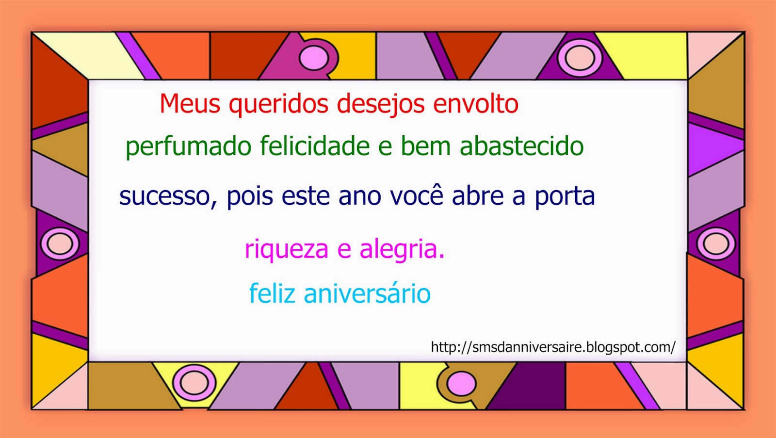 Carte de joyeux anniversaire en portugais