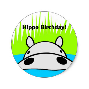 Carte anniversaire hippopotame