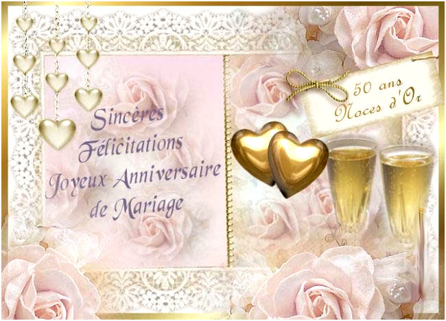 Texte félicitations anniversaire mariage 50 ans