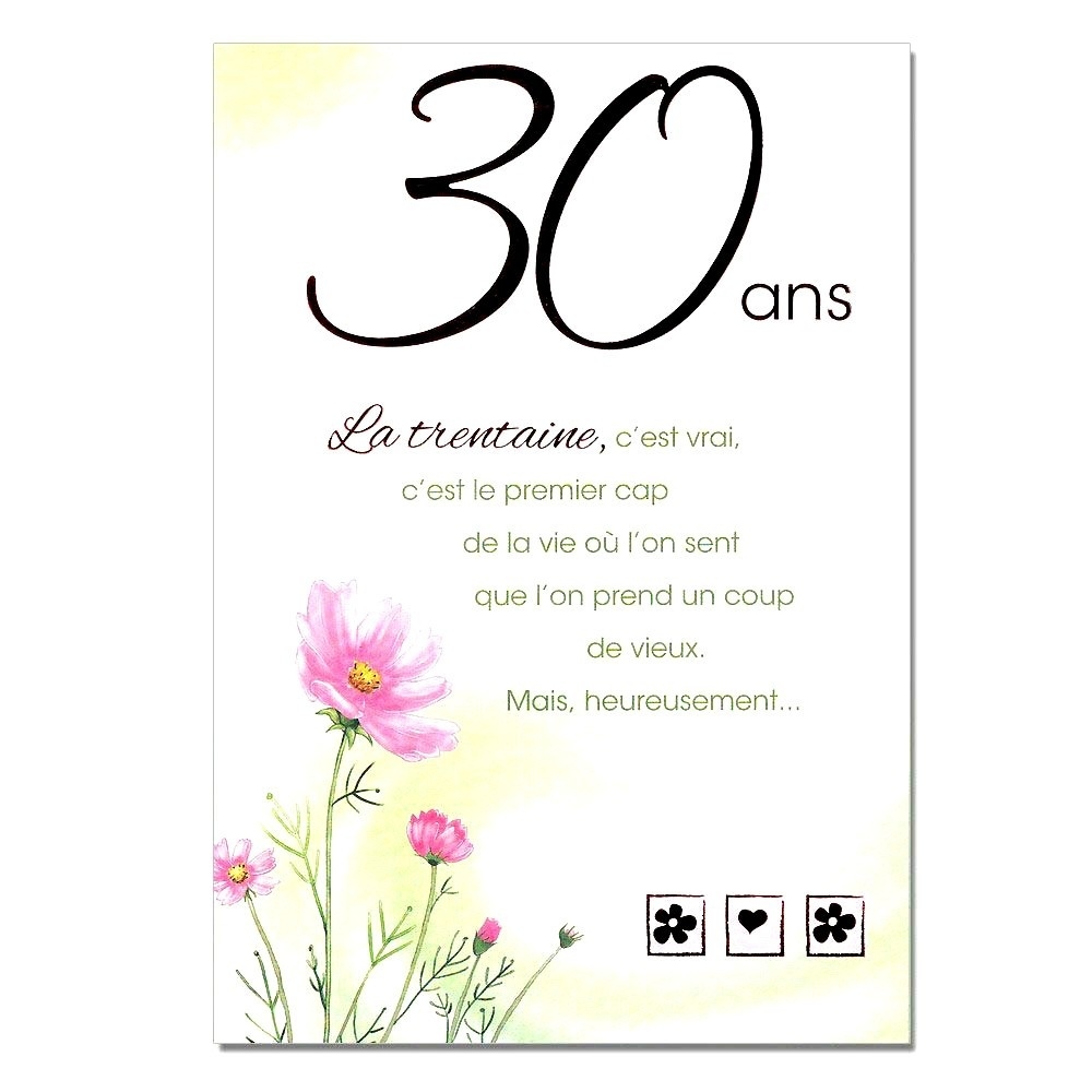 Texte carton invitation anniversaire 30 ans