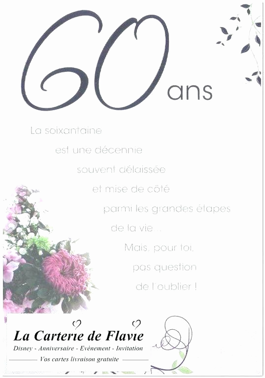 Texte d'invitation pour anniversaire 60 ans