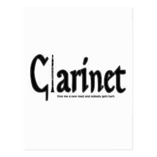 Carte anniversaire clarinette