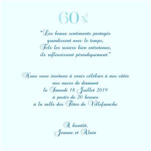 Texte 60 ans anniversaire invitation