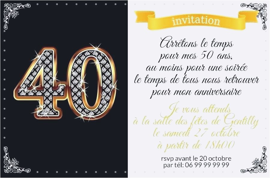 Idee texte pour invitation anniversaire 40 ans - Jlfavero