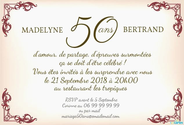 Texte original invitation anniversaire 60 ans