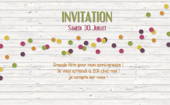 Carte invitation anniversaire internet