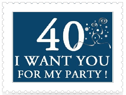 Carte invitation anniversaire 40ans