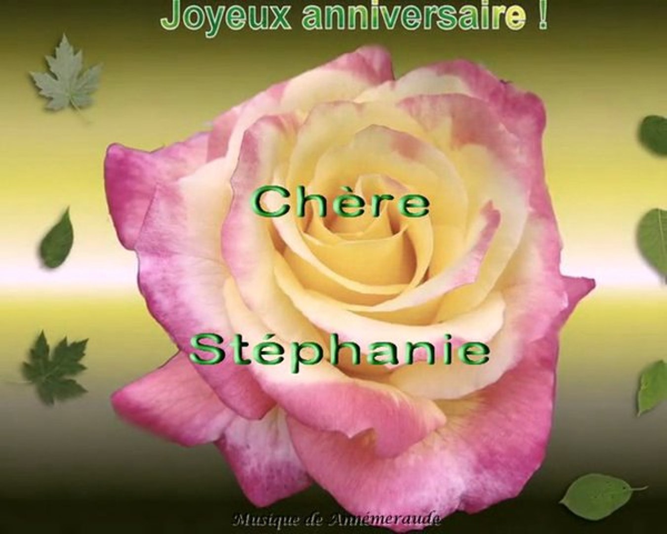 Carte joyeux anniversaire stéphanie